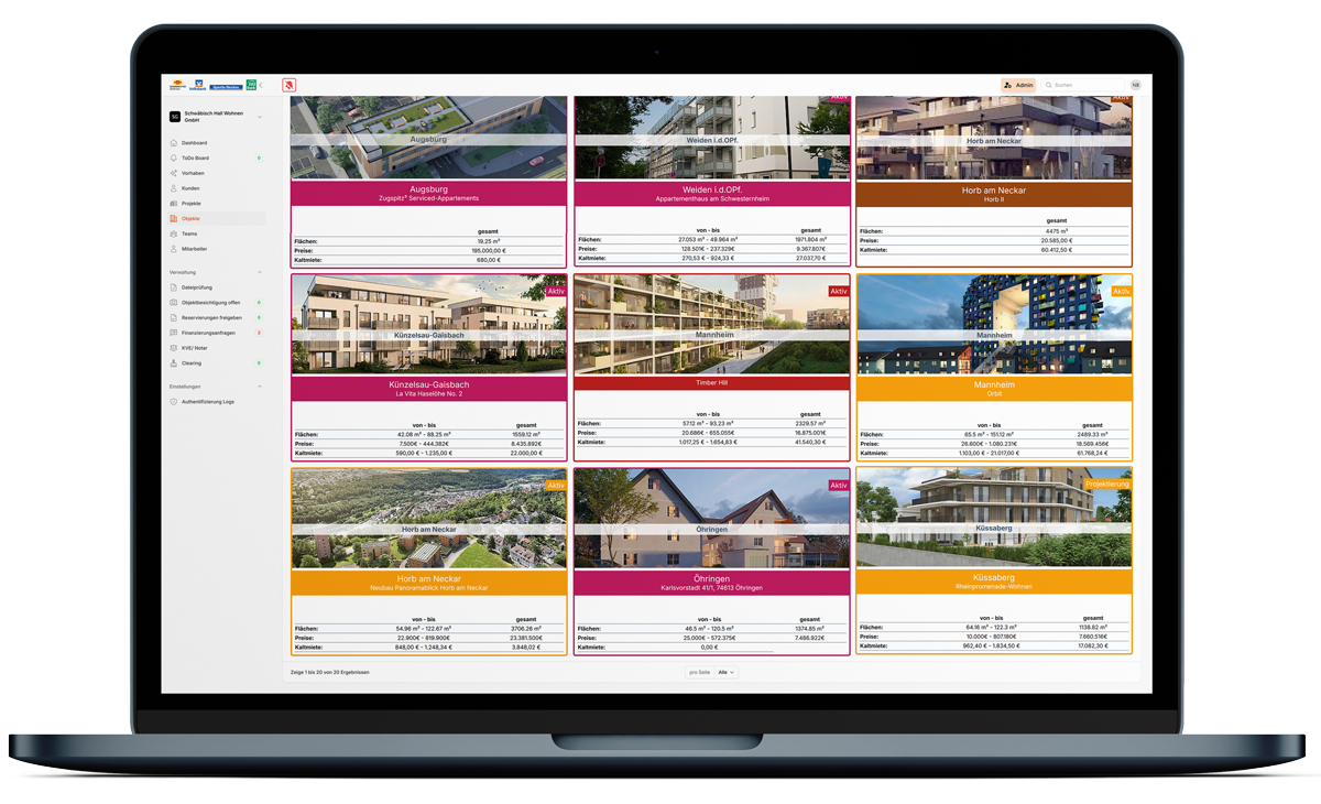 Schwäbisch Hall Wohnen Plattform